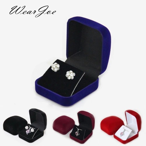 Velvet jewelry box earrings - velvet,