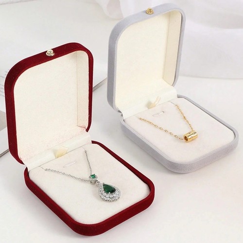 Velvet pendant necklace - velvet,