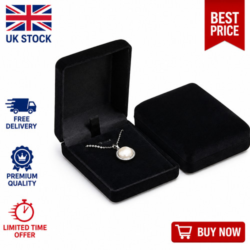 Velvet necklace box pendant - box,