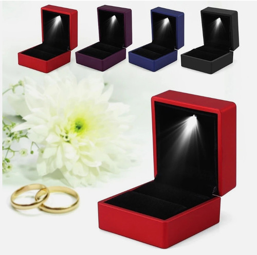 Black led light ring box - led,
