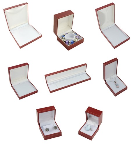 Red leatherette jewellery - leatherette,