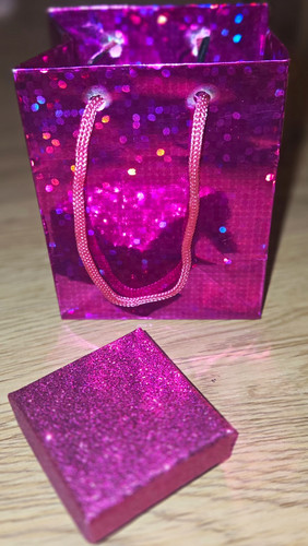 Pink glitter jewellery gift - glitter,