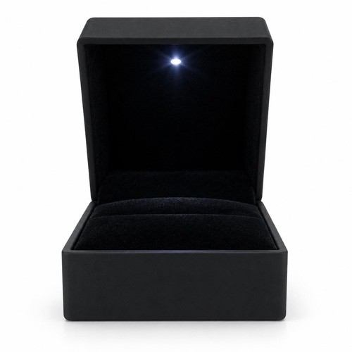 Black led jewellery gift - led, box