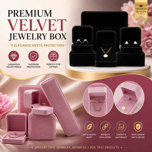Velvet jewellery gift - jewellery, ring