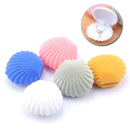 Velvet shell jewellery box - shell,