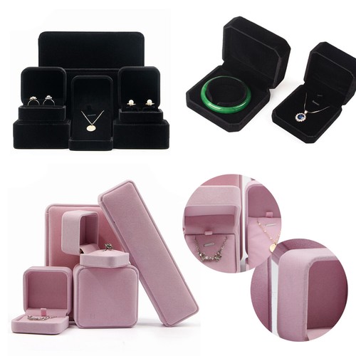 Black pink velvet jewellery - black/pink,
