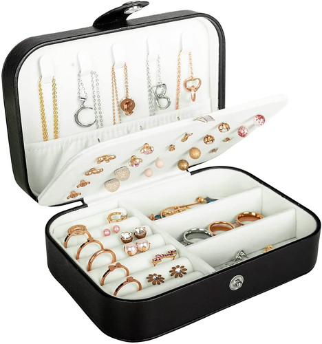 Travel jewelry box leather - travel,