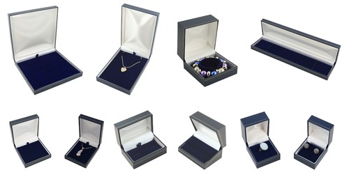 Blue leatherette jewellery - blue,